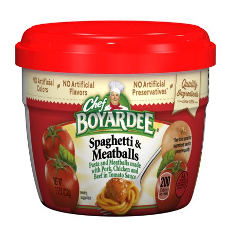 Chef Boyardee Pizza Kits - Chef Boyardee Spaghetti & Meatballs in Tomato Sauce, 7.5 Oz.