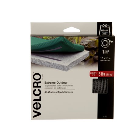 VELCRO® Brand Extreme Outdoor 10ft x 1in Roll, Titanium - Walmart.com