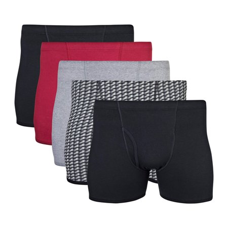 Gildan Men's Assorted Covered Waistband Boxer Brief Underwear,