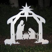 Teak Isle Outdoor Nativity Set | Weatherproof Outdoor Nativity Scene for Yards and Lawns