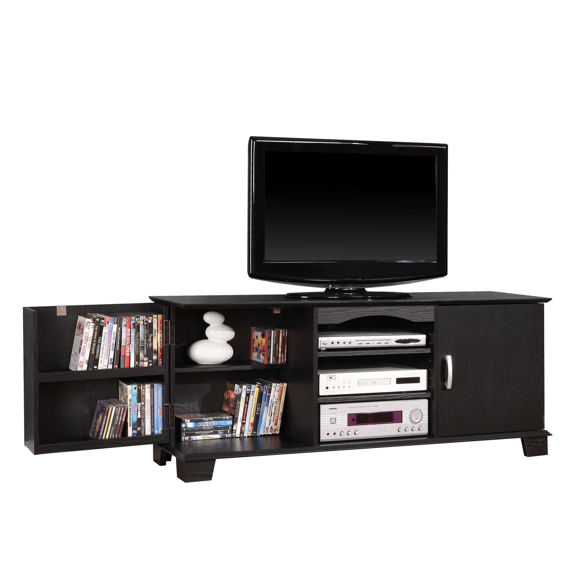 Walker Edison Black TV Stand for TVs up to 65'', Muliple Colors