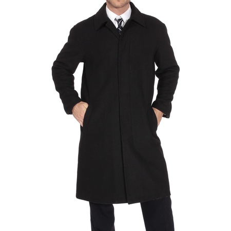 Alpine Swiss Men's Zach Knee Length Jacket Top Coat Trench Wool Blend