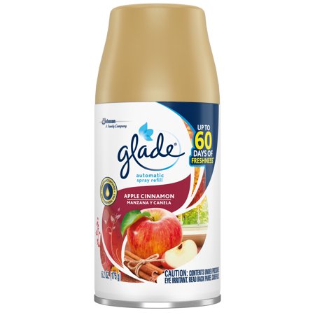 Glade Automatic Spray Refill Apple Cinnamon, Fits in Holder For Up to 60 Days of Freshness, 6.2 oz, 1