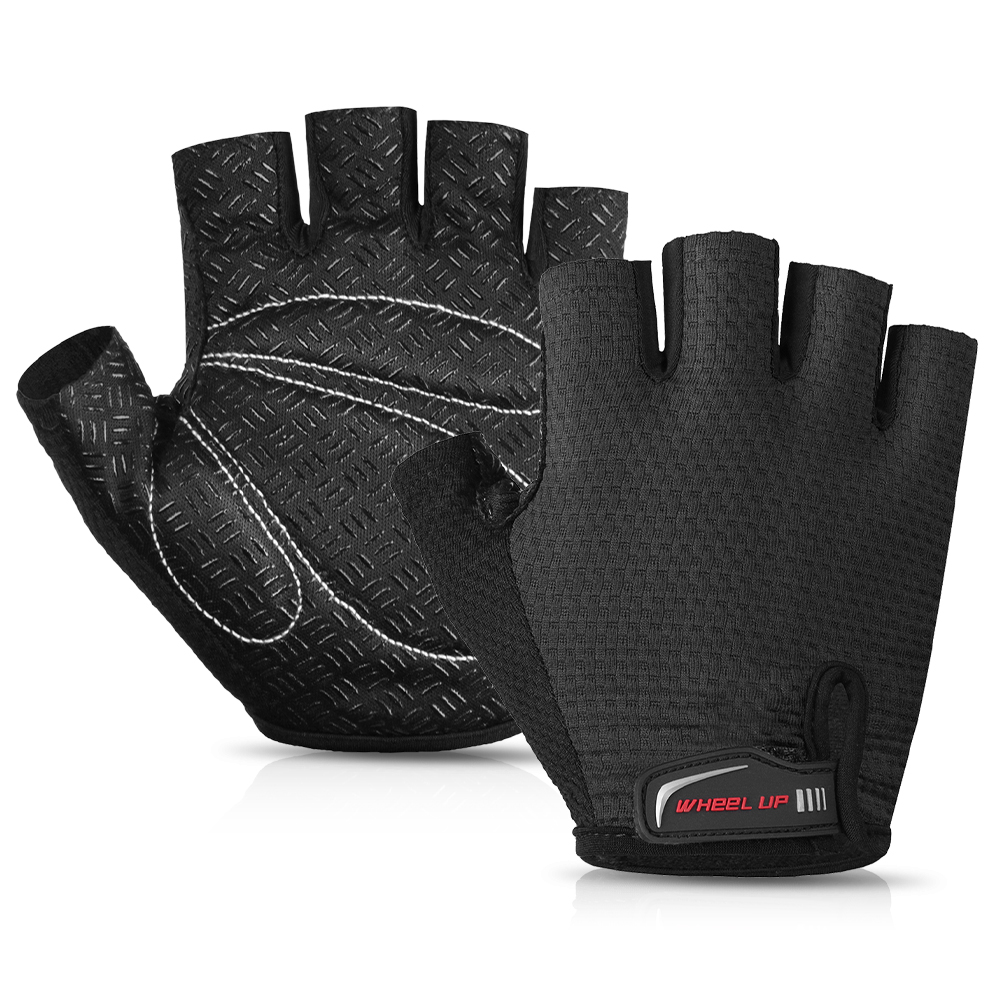 Sport Bicycle Gloves Riding Half Finger Gloves High Breathable//Shock Absorption//Anti-skidding（Black，XL） EEEKit Breathable Bike Half Finger Gloves