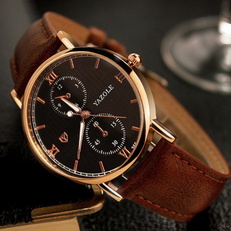 Color Quartz Glass Men Business Urban Fashion Luxury Waterproof Clock Luminous Analog Watches Blue Glass Quartz Wristwatch Gifts ()