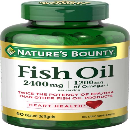 Nature's Bounty® Fish Oil 2400 mg Double Strength Odorless, 90 Softgels ...