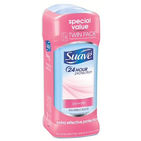 Suave Invisible Solid Powder 24 Hour Protection Antiperspirant Deodorant Stick, 2.6 oz 2