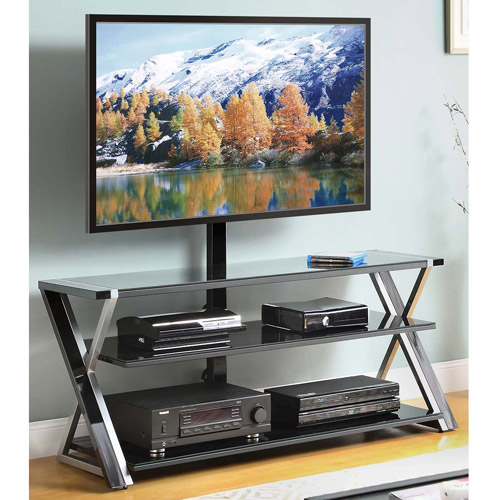 Whalen 3-In-1 Black TV Console for TVs up to 70''