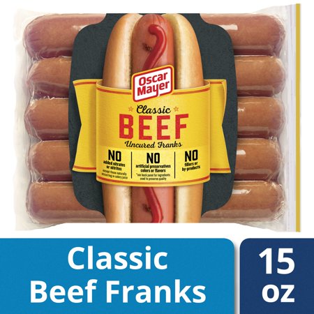 Oscar Mayer Classic Uncured Beef Hot Dogs, 10 Ct - 15.0 Oz Package ...