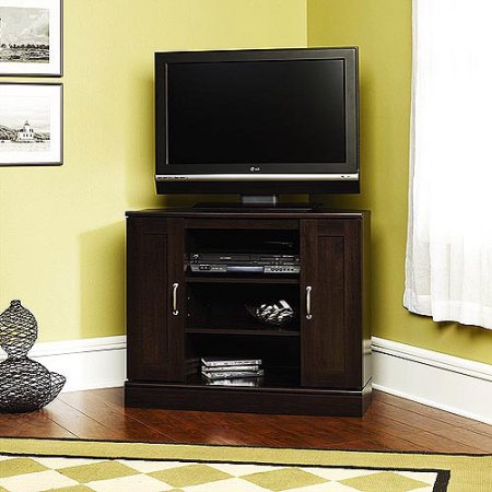 Mainstays Corner TV Stand for TVs up to 37''. Cinnamon Cherry Finish