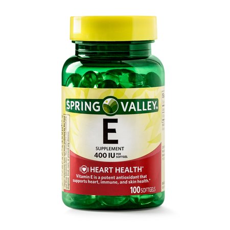 (2 Pack) Spring Valley Vitamin E Supplement, 400IU, 100 Softgel (Best Vitamin Supplement For Eye Health)