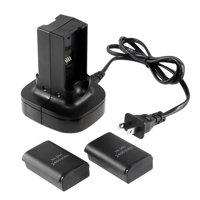 Insten Dual Battery Charger Dock Charging Station with Free 2-pack Rechargeable Battery For Xbox360 Microsoft Xbox 360 Remote Controller Xbox 360 Charger Kit