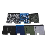 Hanes Boys' ComfortSoft Waistband Printed Boxer Brief, 7 Pack
