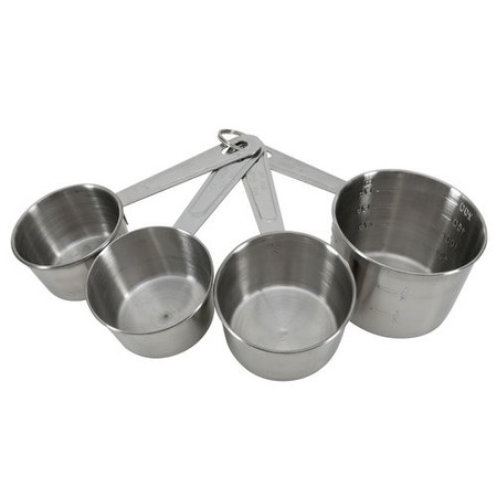 Mainstays measuring cup, stainless steel, set of (Best Stainless Steel Measuring Cups And Spoons)