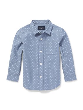 Long Sleeve Printed Poplin Button-Down Shirt (Baby Boys & Toddler Boys)