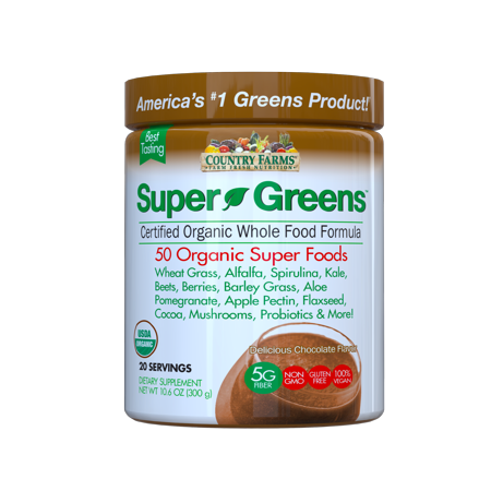 servings greens farms oz drink mix chocolate country super