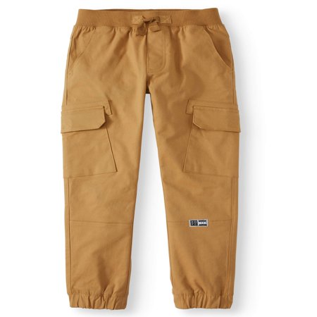 New Mens Big Boys Pants - Pull On Stetch Twill Skinny Cargo Jogger Pants (Big Boys)