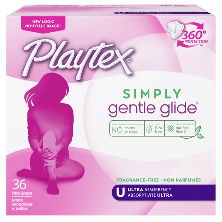 Playtex Simply Gentle Glide Tampons, Unscented, Ultra, 36
