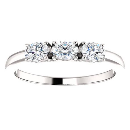 14k Celtic Engagement Ring - 3/4ct 3-Stone Diamond Engagement Ring 14k White, Yellow, or Rose Gold