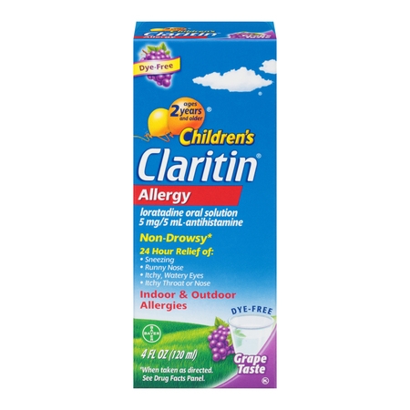 Children's Claritin 24 Hour Non-Drowsy Allergy Relief Grape Syrup, 4 Fl