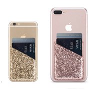 Cell Phone Wallets Dteck Cell Phone Wallet 2 Pack Bling Pu Leather Stick On For Credit Card