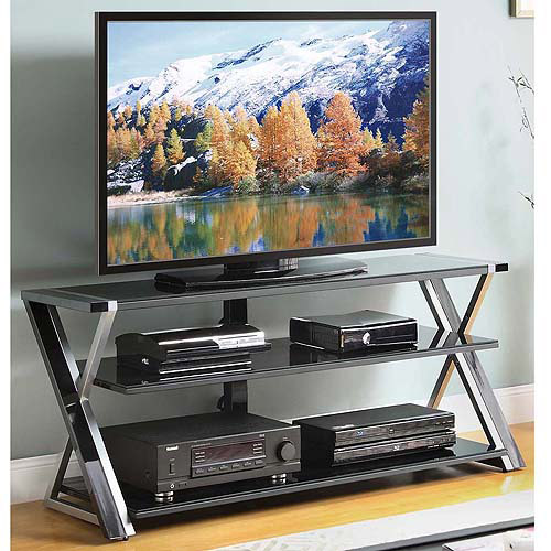 Whalen 3-In-1 Black TV Console for TVs up to 70''