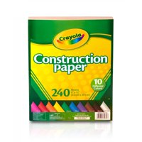 Crayola Construction Paper, School and Craft Supplies, 9"x12", 10 Colors, 240 Sheets