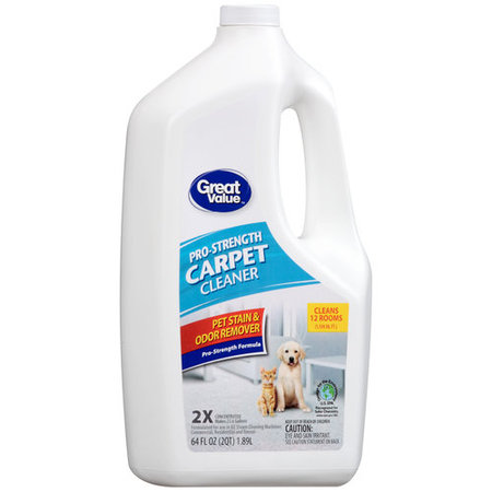 Great Value Pro-Strength Pet Stain & Odor Remover Carpet Cleaner, 64 fl (Best Smelling Carpet Shampoo)