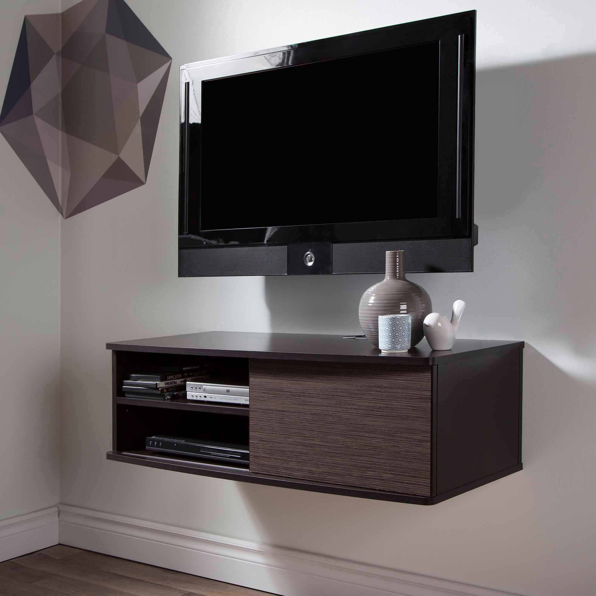 South Shore Agora Wall-Mounted TV Stand for TVs up to 38'', Multiple Finishes