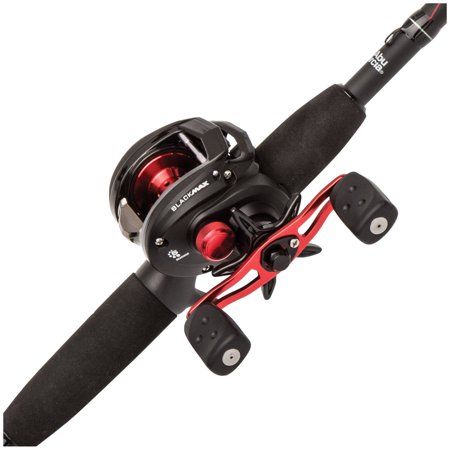 Abu Garcia Black Max Low Profile Baitcast Reel and Fishing Rod (Best Rod For Jig Fishing)