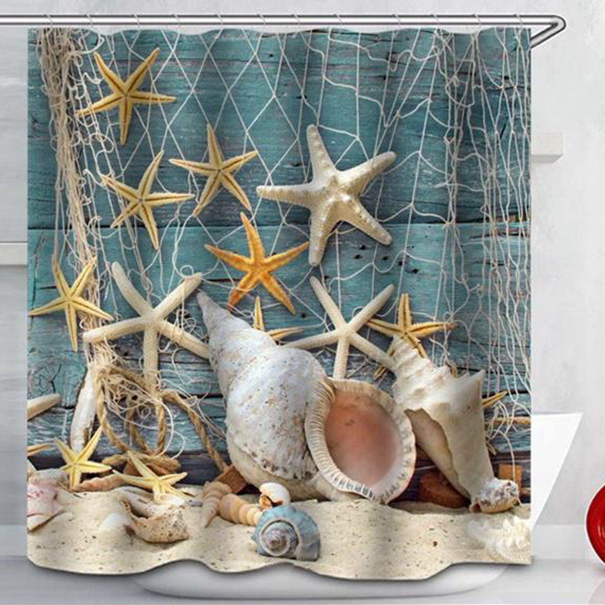 Light Brown Christmas Tree From Shells On Sand Maritime Summer