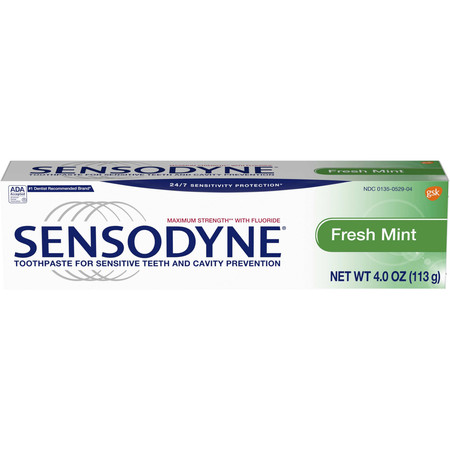 (2 pack) Sensodyne Fresh Mint Sensitivity Toothpaste for Sensitive Teeth and Fresh Breath, 4