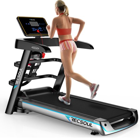 Electric Folding Treadmill, RESOUL A6 Multi-function Treadmill for Home 500W Motorized Power Running Machine with (Best Bpm For Running)