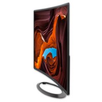 SCEPTRE 27" Curved LED Monitor Full HD 1080P HDMI DisplayPort VGA Speakers, Ultra Thin Brushed Metallic, 1800R immersive curvature