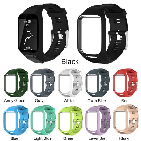 Tomtom Comfort Strap Silicone Quick Release Watch Bands for TomTom Runner 2 3/Spark/Spark 3/Golfer 2/Adventurer, Replacement Silicone Band Strap Accessory ()