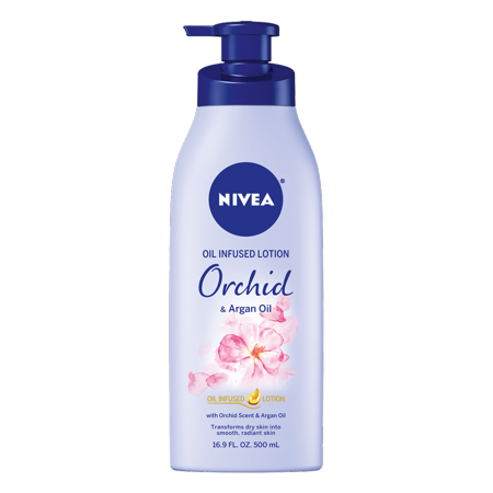 - NIVEA Oil Infused Body Lotion Orchid and Argan Oil, 16.9 Fluid Ounce