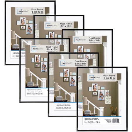 - Mainstays 8x10 Float Picture Frame, Set of 6