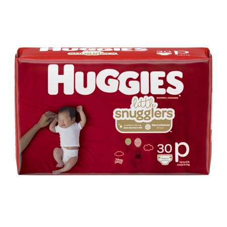 HUGGIES Little Snugglers Diapers, Size Preemie, 30 Count - Walmart.com