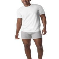 Men's Fresh IQ White Crew Neck T-Shirt 6 Free Bonus Pack