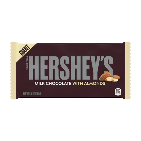 Tina Chocolate Bar - Hershey's, Milk Chocolate with Almonds Giant Bar, 6.8 Oz