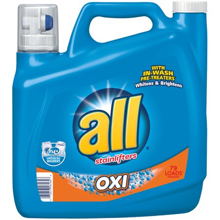 all Liquid Laundry Detergent with OXI Stain Removers and Whiteners, 141 Ounce, 79 (Best Detergent To Remove Blood Stains)