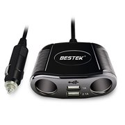 Multiple Socket Car Chargers Bestek 150w 2 Socket Cigarette Lighter Adapter Dc Outlet Splitter 3 1a Dual Usb
