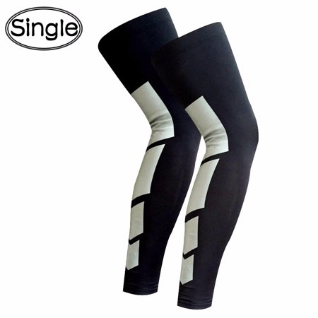 CFR Compression Leg Sleeves for Men Women - Full Length Stretch Long Sleeve with Knee Support Non-Slip Inner Bands