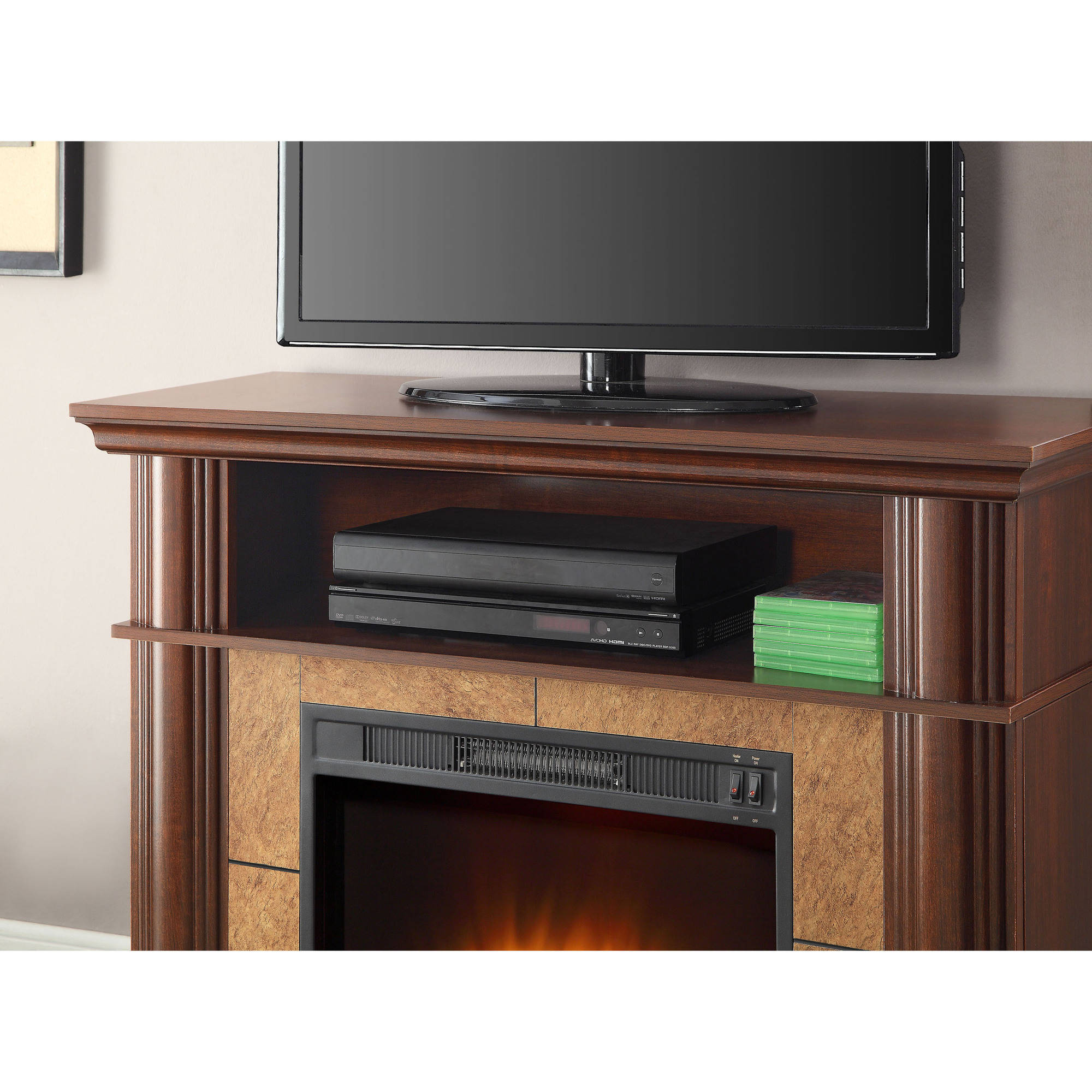 Better Homes and Gardens Cherry Media Fireplace for TVs up to 54''