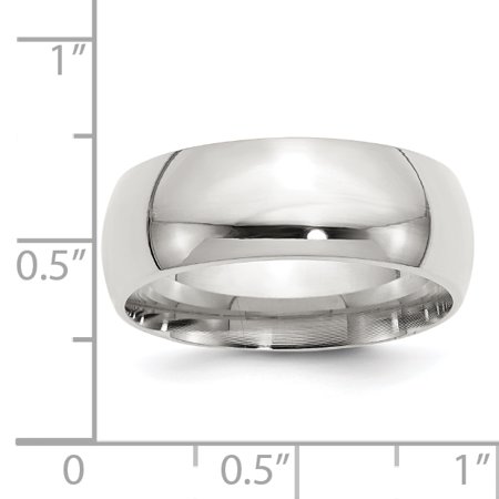 925 Sterling Silver 8mm Comfort Fit Size 10 5 Band Ring Walmart