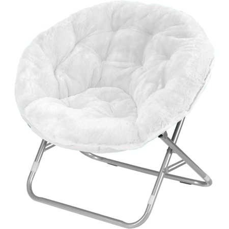 Mainstays Faux Fur Saucer Chair Multiple Colors