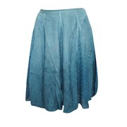 Mogul Women's Short Skirt Blue Embroidered Rayon Boho Style Skirts