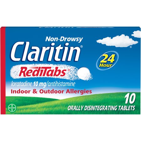 Claritin 24 Hour Non-Drowsy Allergy Relief RediTabs, 10 mg, 10 (Best Medicine For Runny Nose And Itchy Throat)