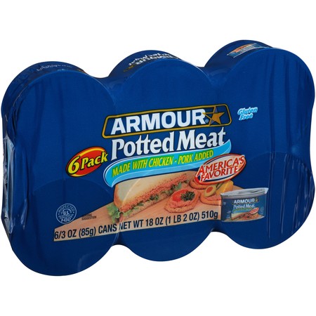 (2 Pack) Armour® Potted Meat 6-3 oz. Cans (Best Cut Of Meat For Pulled Pork)