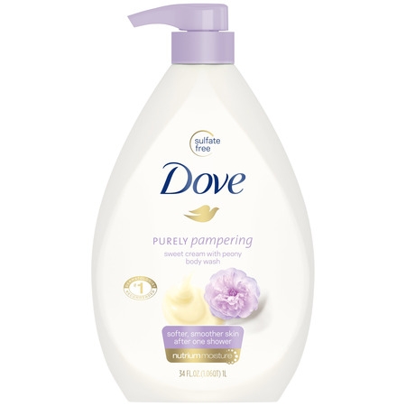 (2 pack) Dove Purely Pampering Sweet Cream & Peony Body Wash Pump, 34